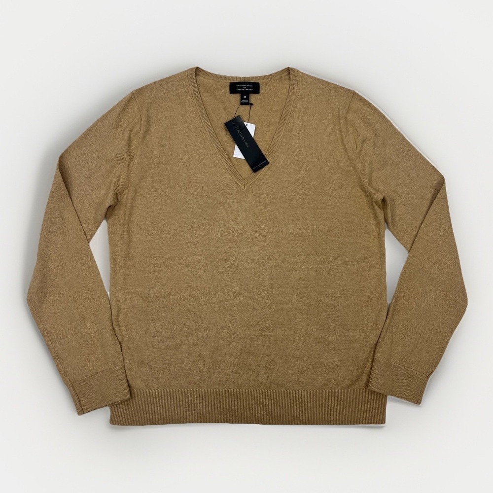 Banana Republic Camel V-Neck Sweater